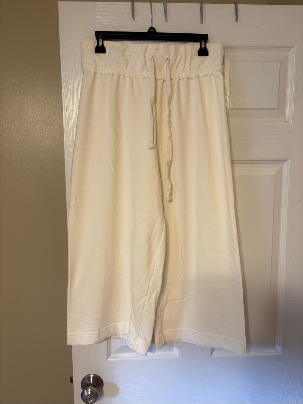 Free People Beach Cream Wide-Leg Drawstring Lounge Pants